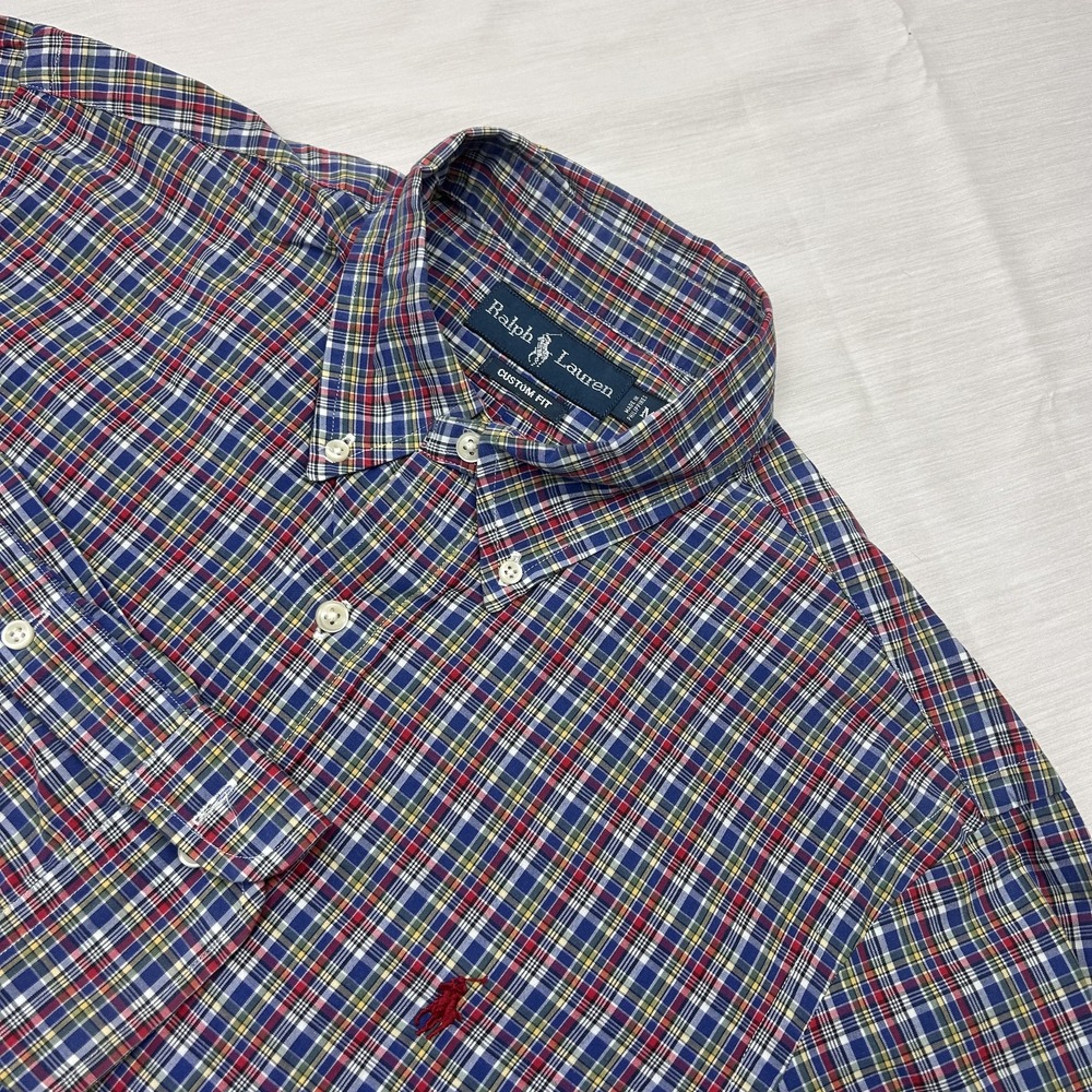 Ralph Lauren Men's Multi Color Tartan Cotton Long Sleeve Shirt M